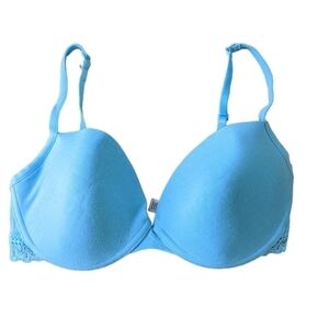La Senza light blue t shirt tee bra 36dd c066